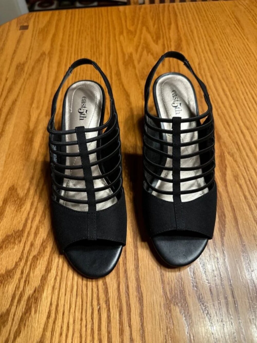 East 5th Black Heels - Size 6